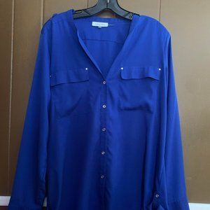 Large Calvin Klein Blue Blouse